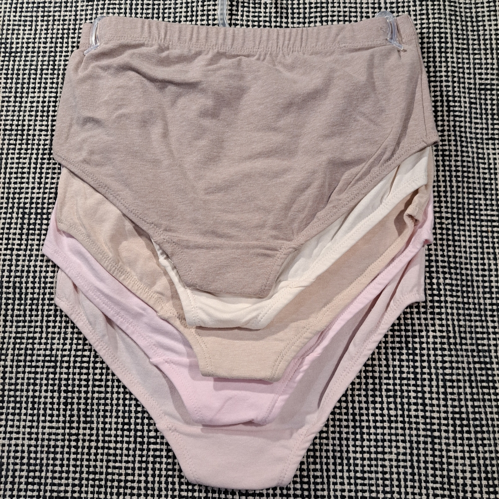 Born Women's High-Waist Organic Cotton Briefs - Pastel Multi Pack - Picture 3 of 3